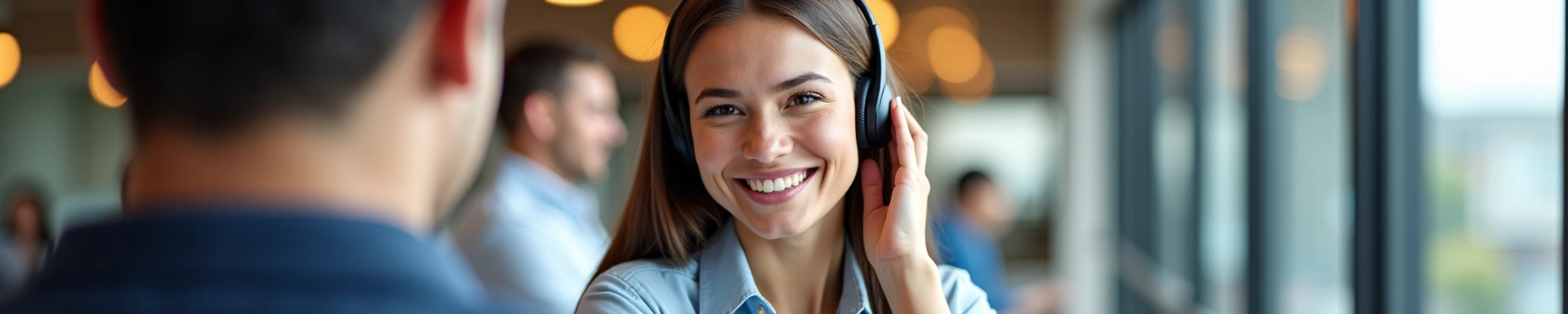 Larawan ng isang customer service representative na sumasagot sa tawag