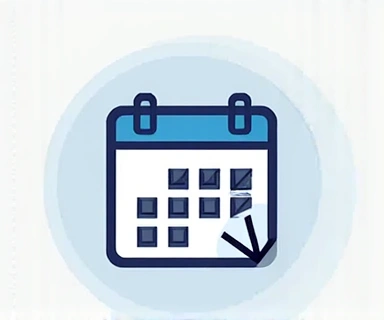 Calendar icon with update symbol, representing policy updates